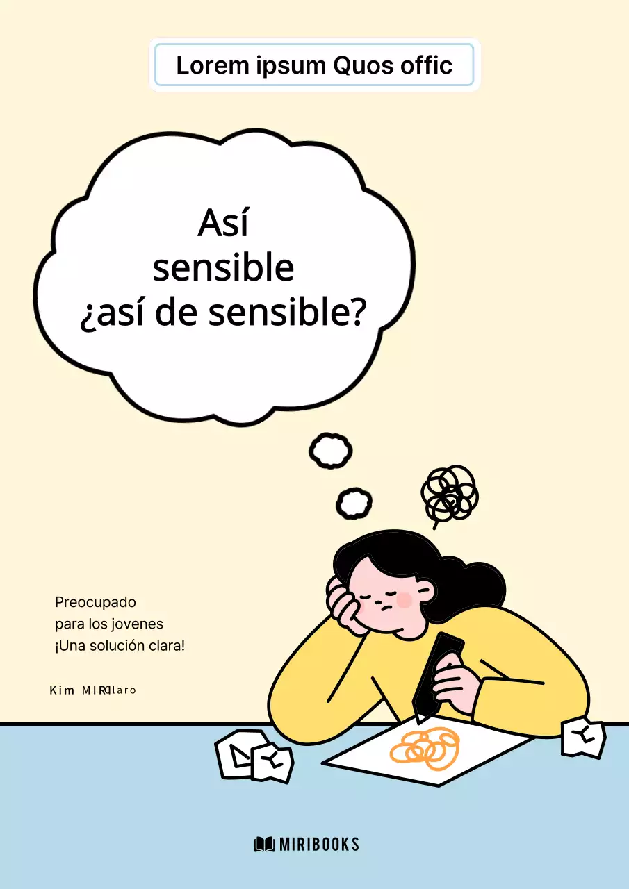 Portada de libro de soluciones minimalistas en amarillo