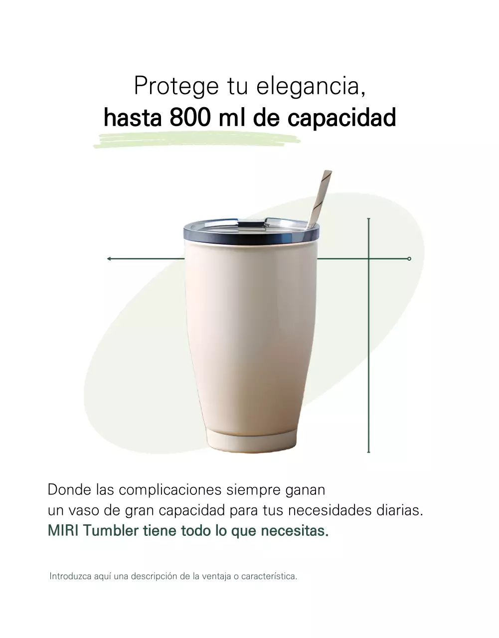 Un anuncio Tumblr minimalista en blanco y verde