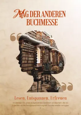 Beige-rotes klassisches Muttertags-Buchmesse-Werbematerial