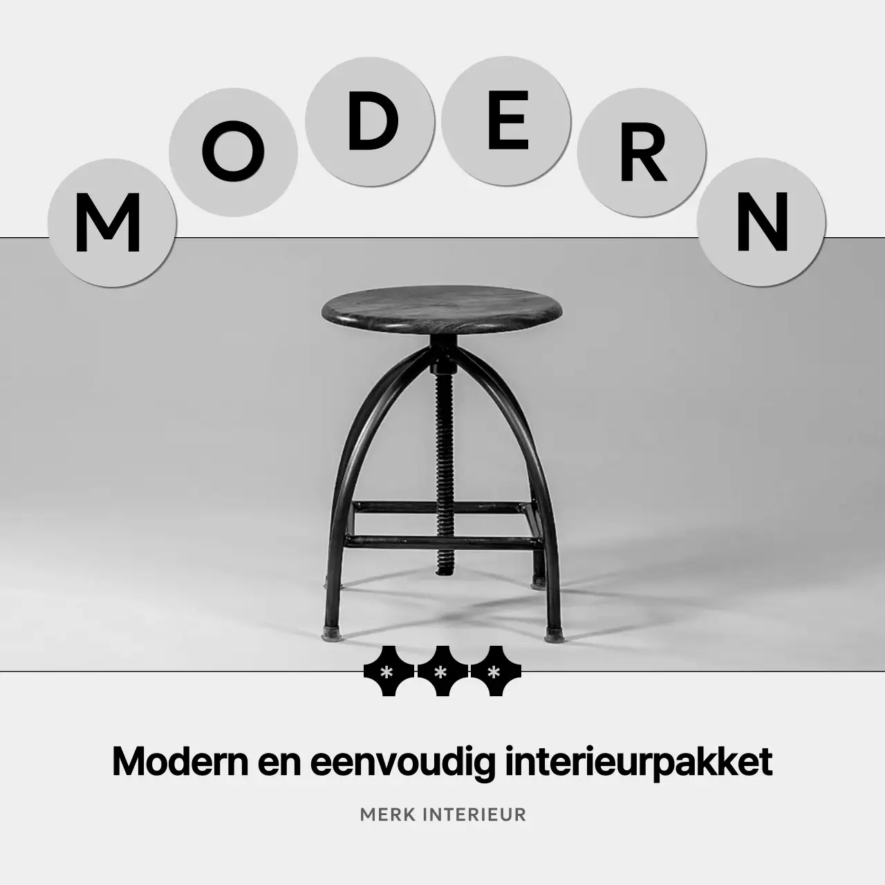 Zwart-wit minimalistisch interieur