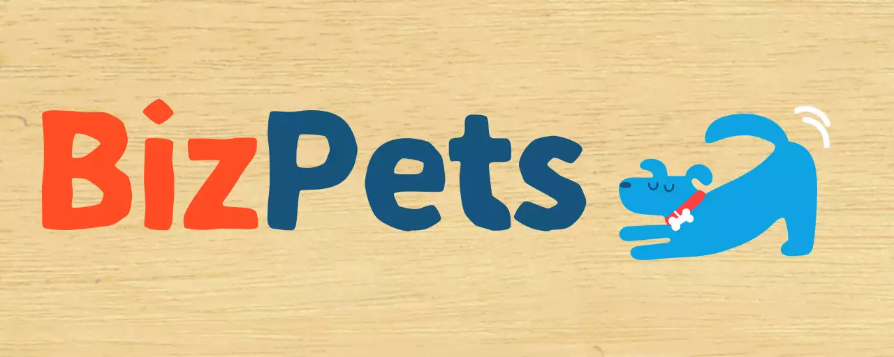 Promote a simple blue cute puppy cafe