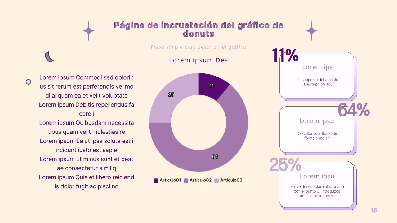 Una sencilla presentación PM en amarillo y morado