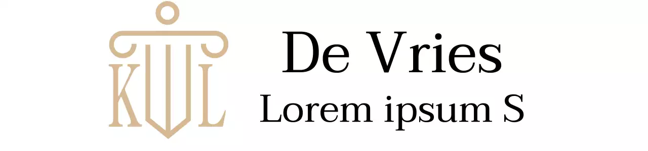 Een advocatenkantoor met klasse met een goud geïllustreerd logo