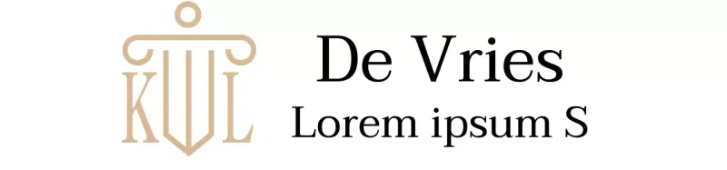 Een advocatenkantoor met klasse met een goud geïllustreerd logo