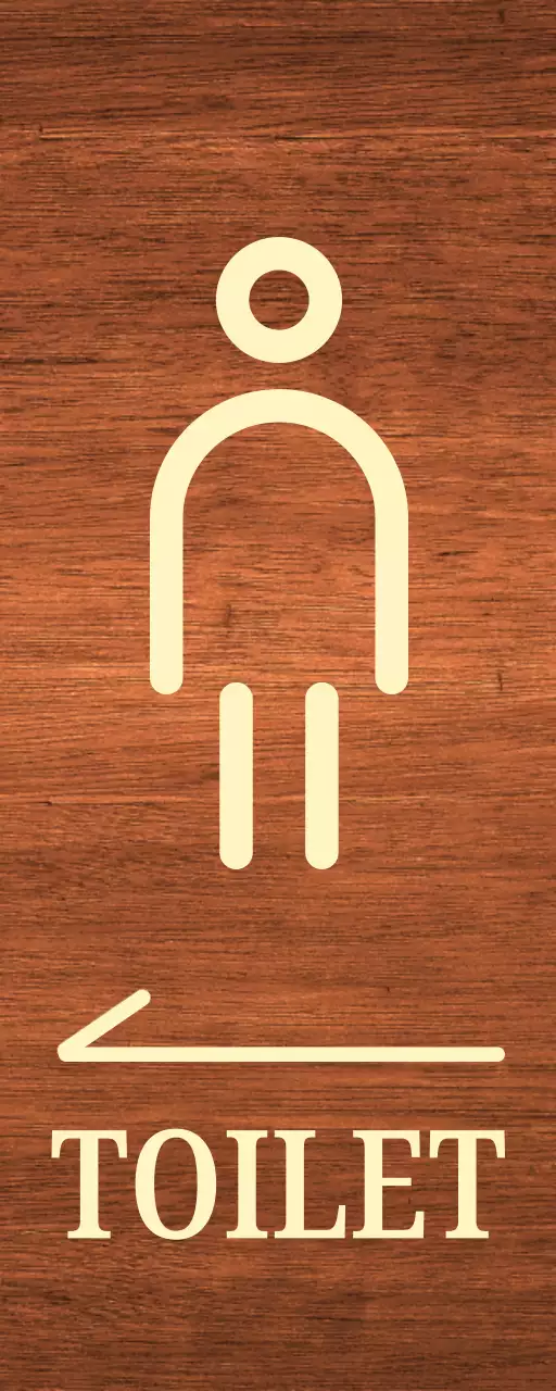 Beige man icoon Toiletlocatie