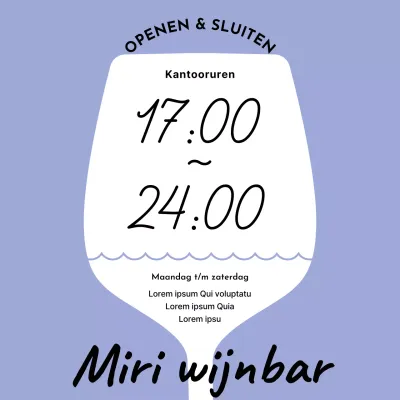 Eenvoudige lichtblauwe bedrijfsurenteller