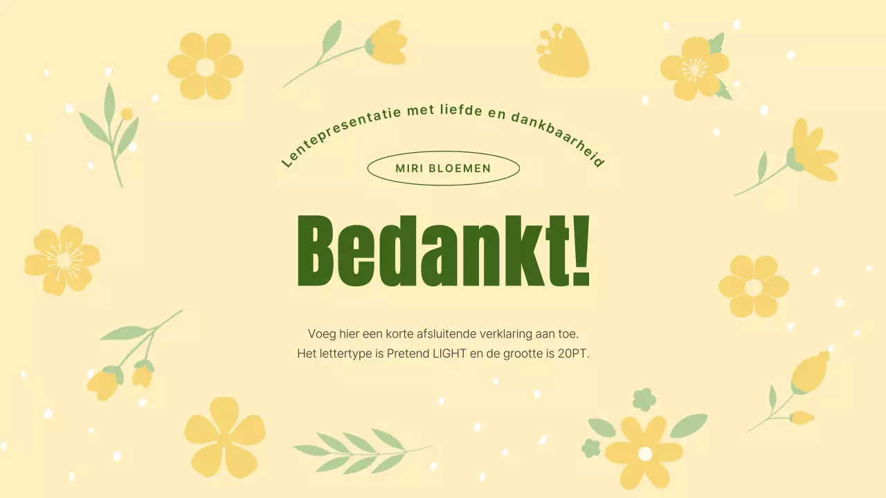 Gele planner met mooie bloemenachtergrond