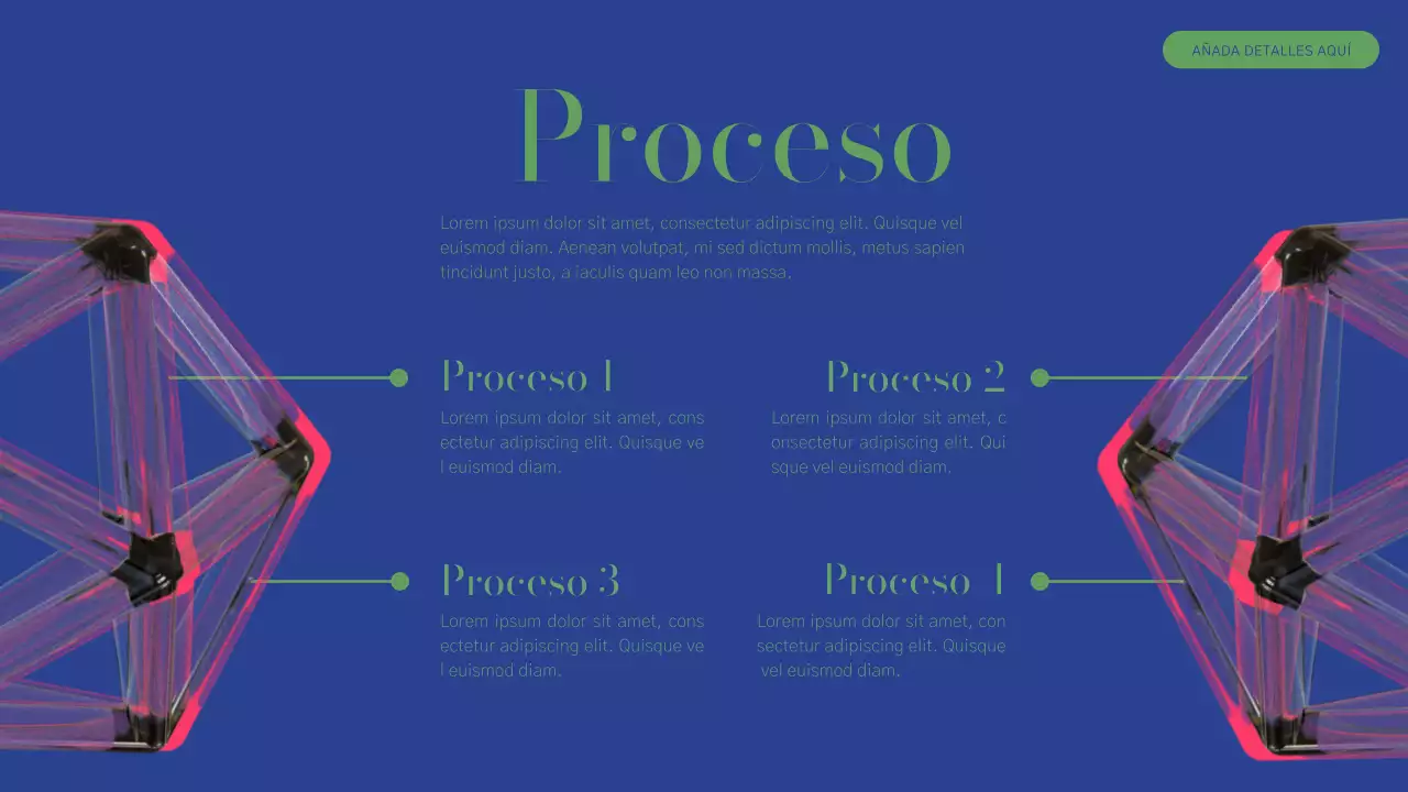 Informe sobre el perfil de la empresa moderna verde y rosa