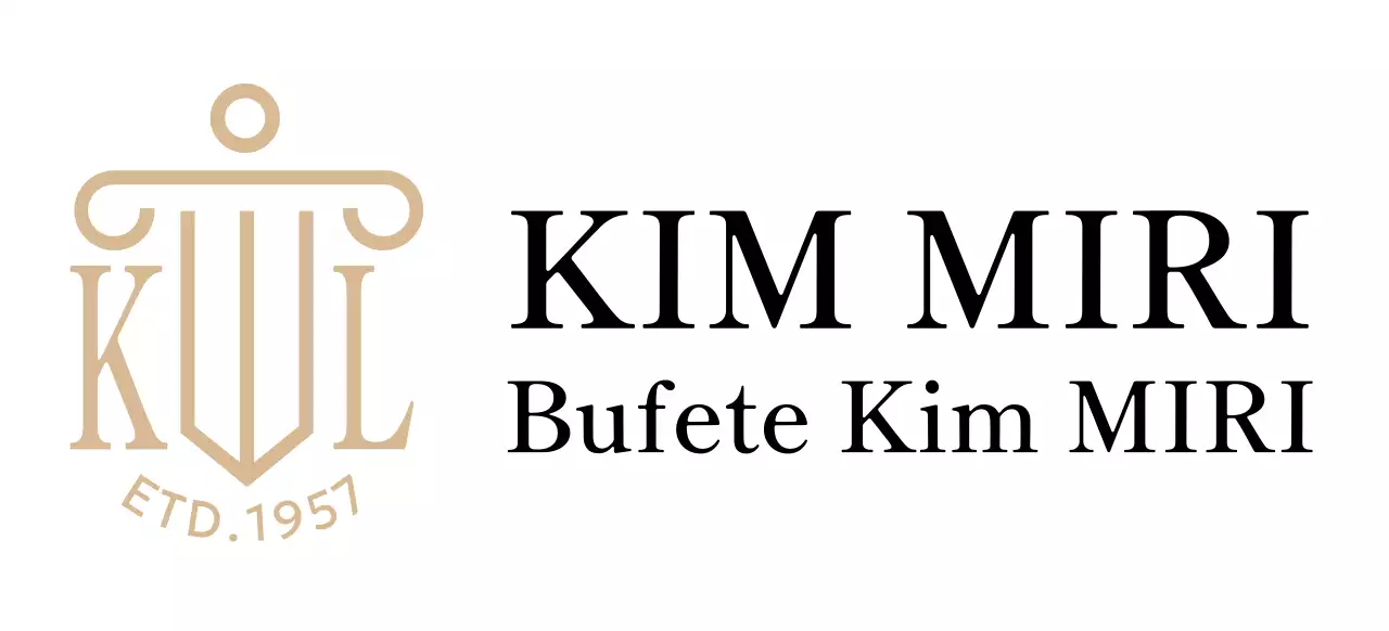 Un bufete de abogados con clase y un logotipo ilustrado en dorado