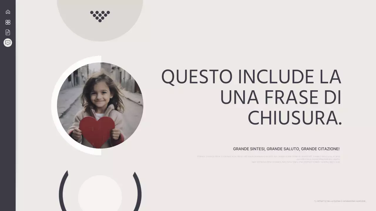 Presentazione con un semplice disegno di base dello sfondo in blu navy e avorio.