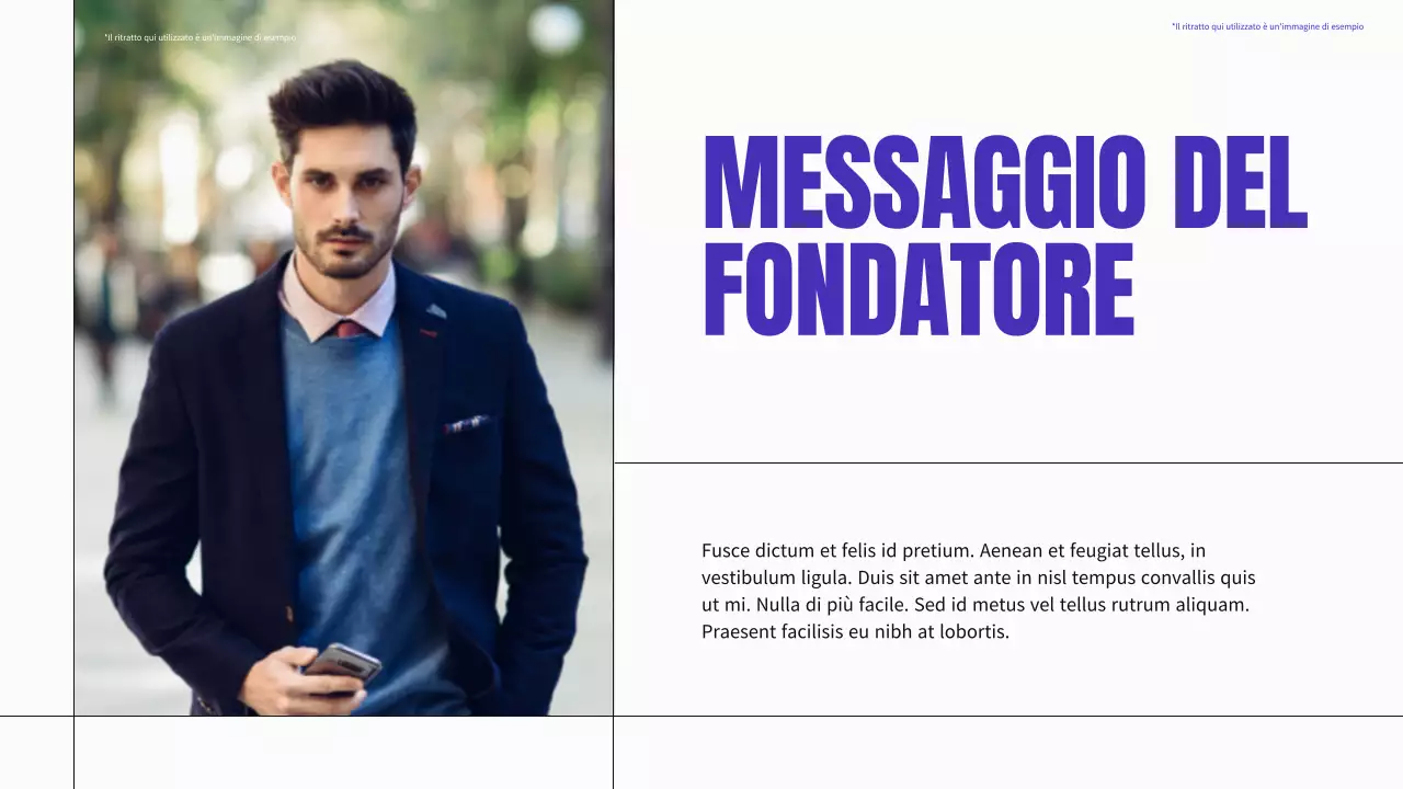 Materiale per il profilo aziendale moderno, blu e neon