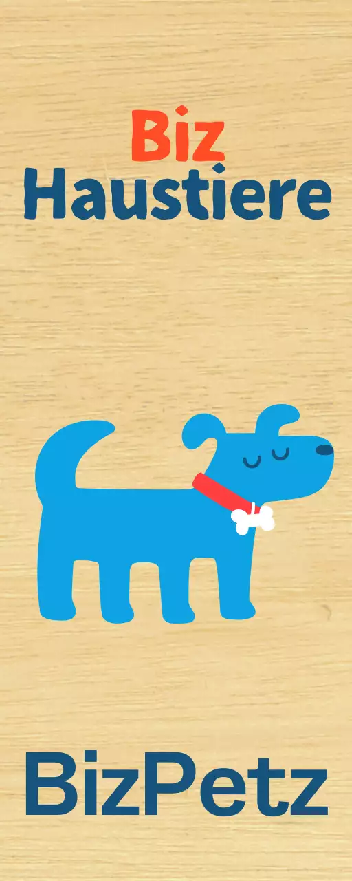 Förderung eines einfachen blauen süßen Welpen-Cafés