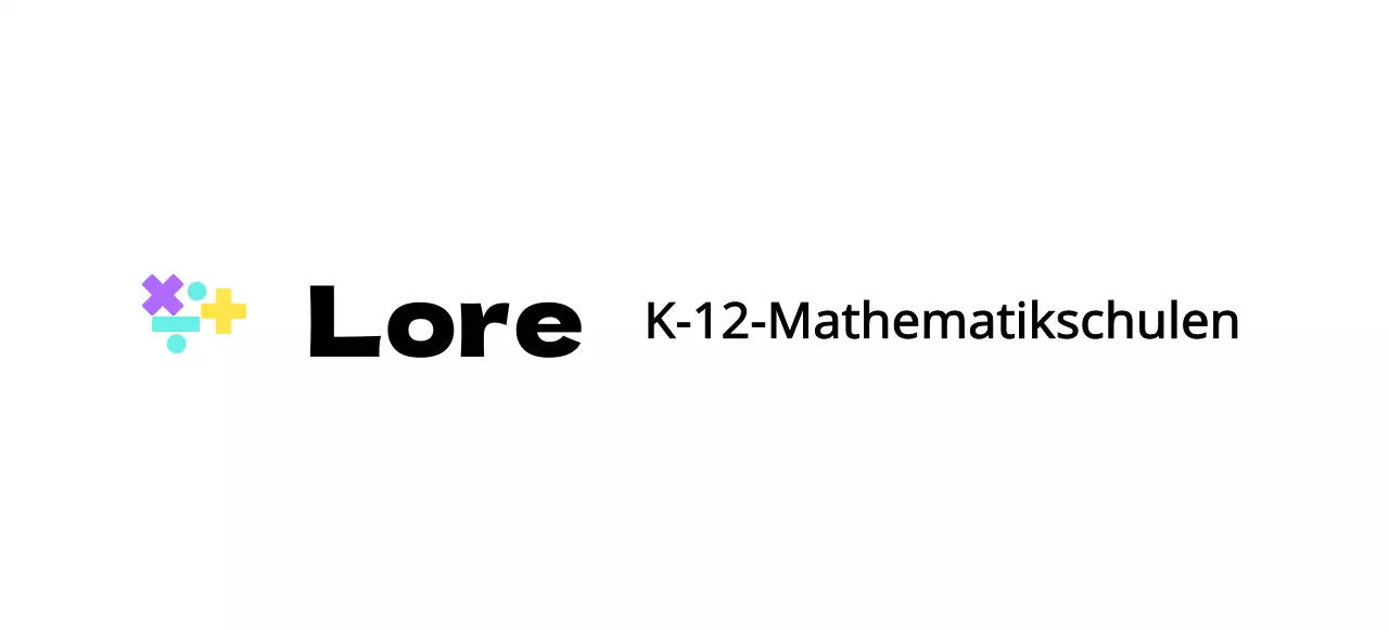 Mathe-Schule mit mehrfarbigem Mathe-Symbol Logo-Konzept