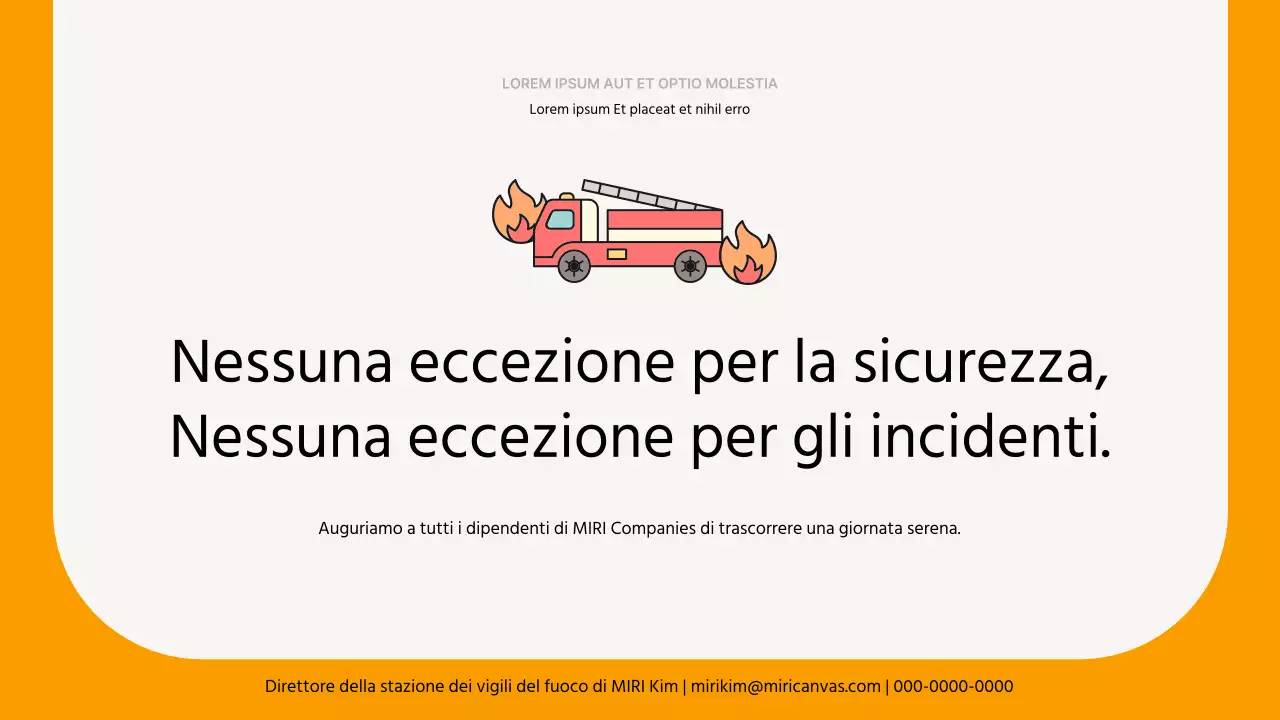 Materiale di formazione sulla sicurezza antincendio semplice e giallo