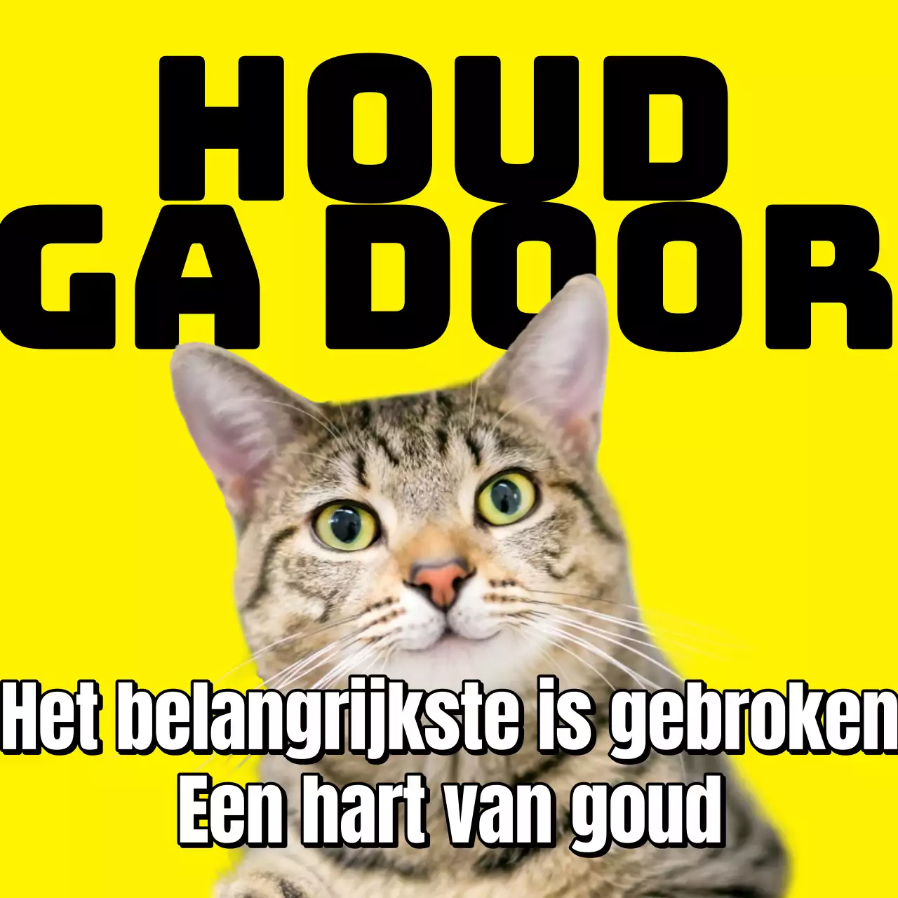 Geel en zwart gag meme tweet