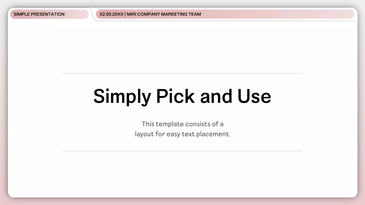 Pink Minimal Guide Presentation