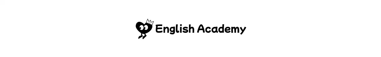 English Academy with a cute concept featuring heart characters