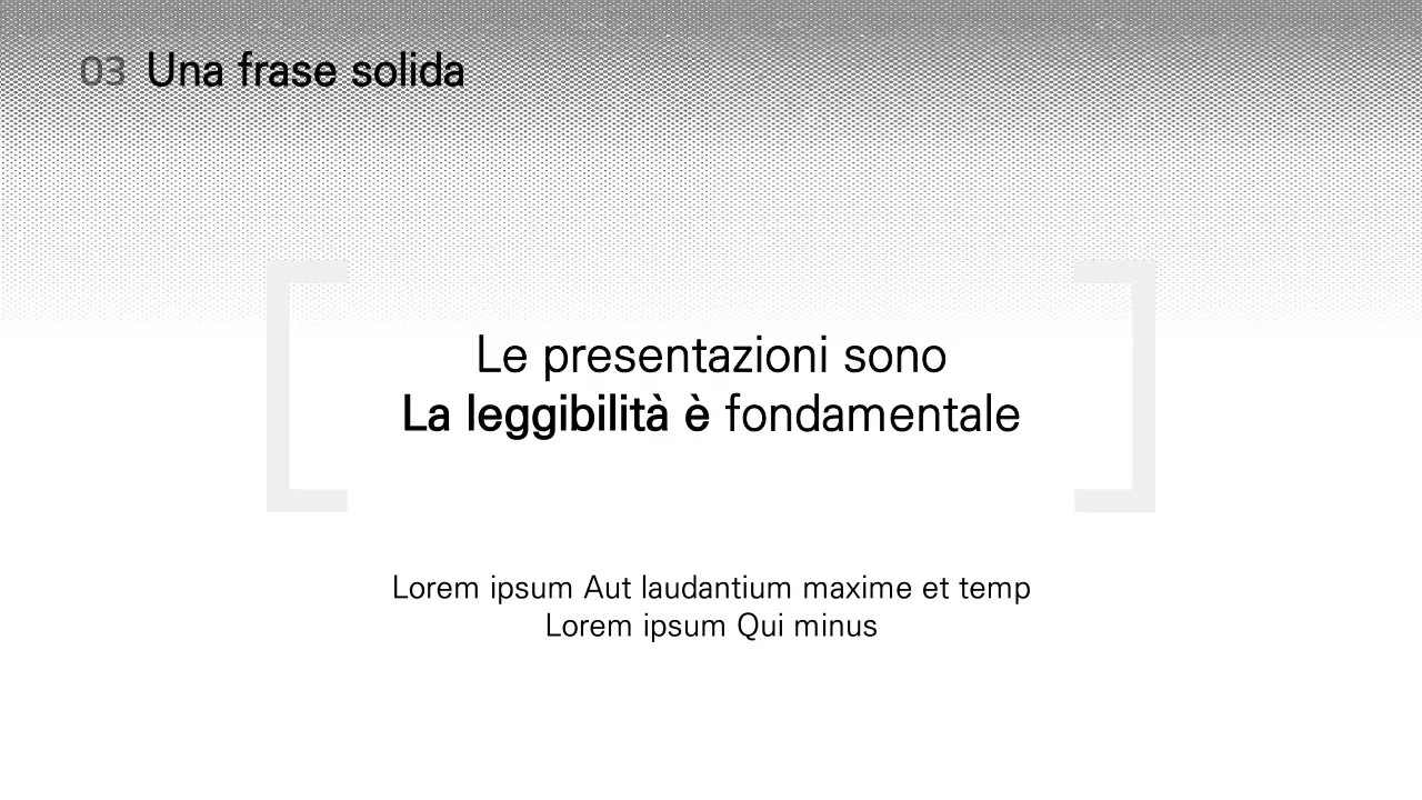 Semplice presentazione di variazione del layout in bianco e nero