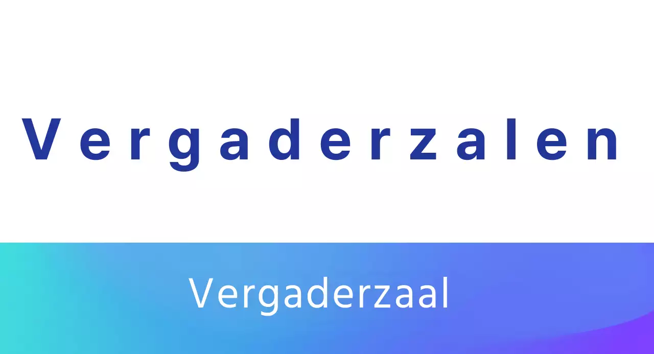 Gids voor vergaderruimten met blauw verloop