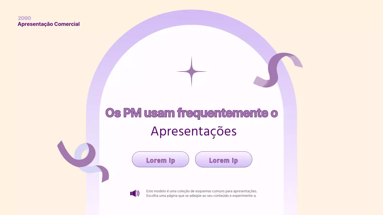 Uma apresentação PM simples em amarelo e roxo