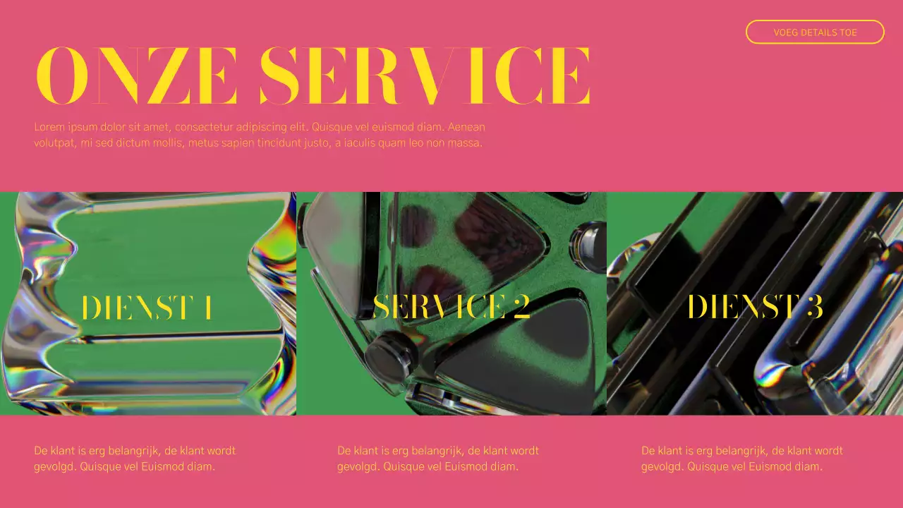 Groen en Roze Modern Bedrijfsprofiel