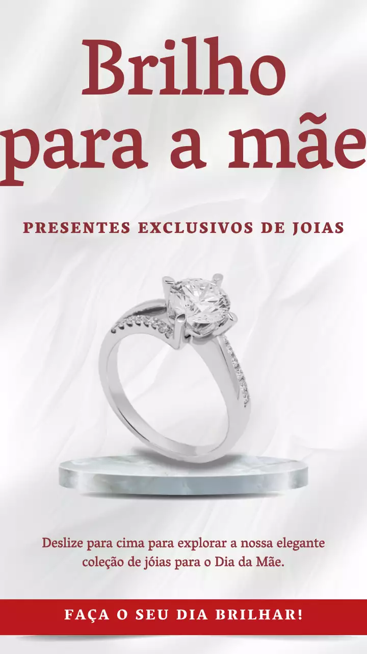Prata e vermelho Elegante Dia da Mãe Jóias Venda Anúncio