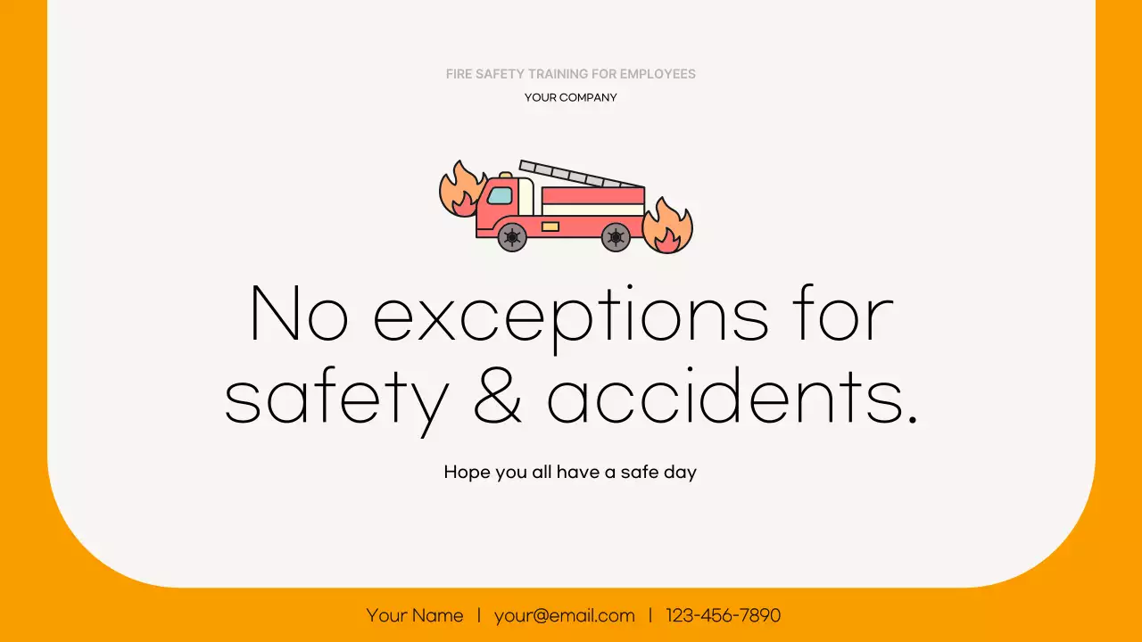 Yellow Professional Fire Guide Presentation