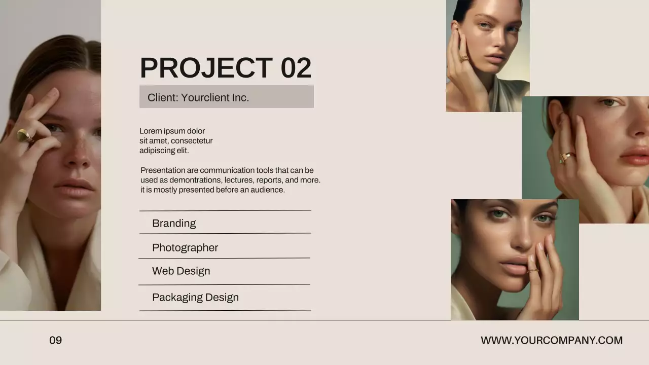 Beige Modern Portfolio Advertisement Presentation