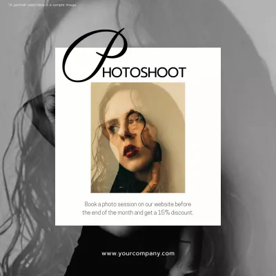 Black Elegant Photoshoot Promotion Social Media Post