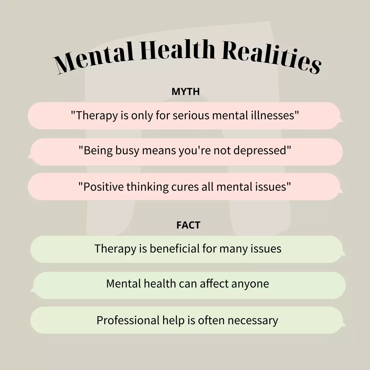 Beige Minimal Mental Health Guide Social Media Post