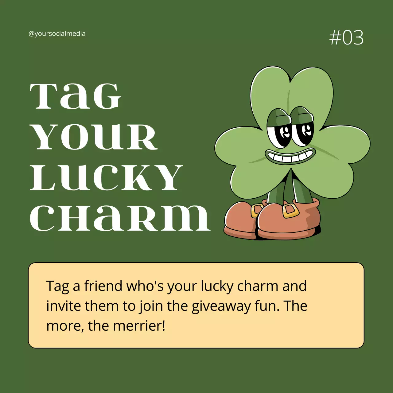 Green Comic Voucher Promotion Social Media Post