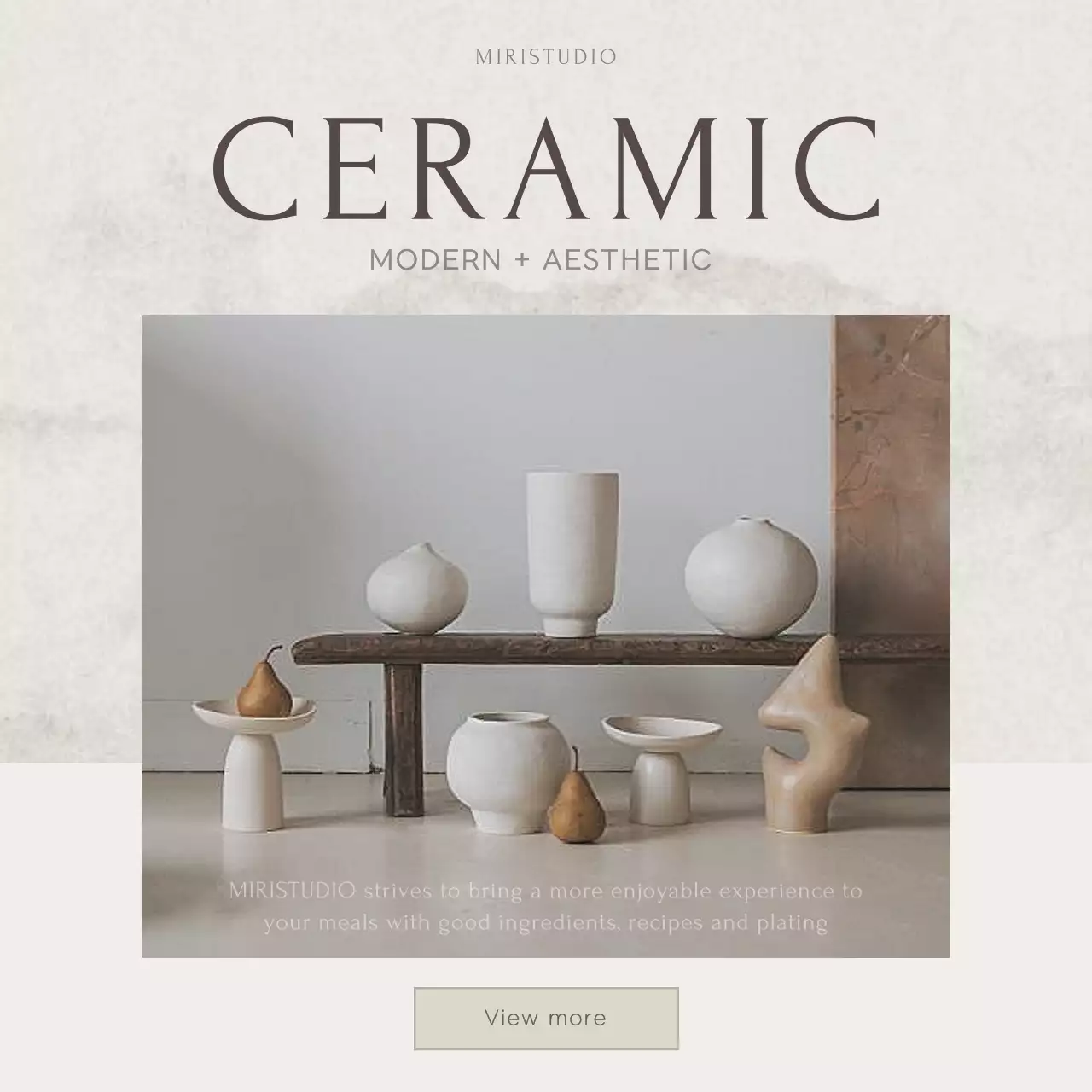 아이보리와 베이지의 모던한 인테리어 소품 홍보