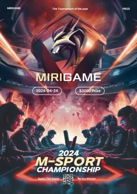 Orange Cyber E-Sports Promotion Poster