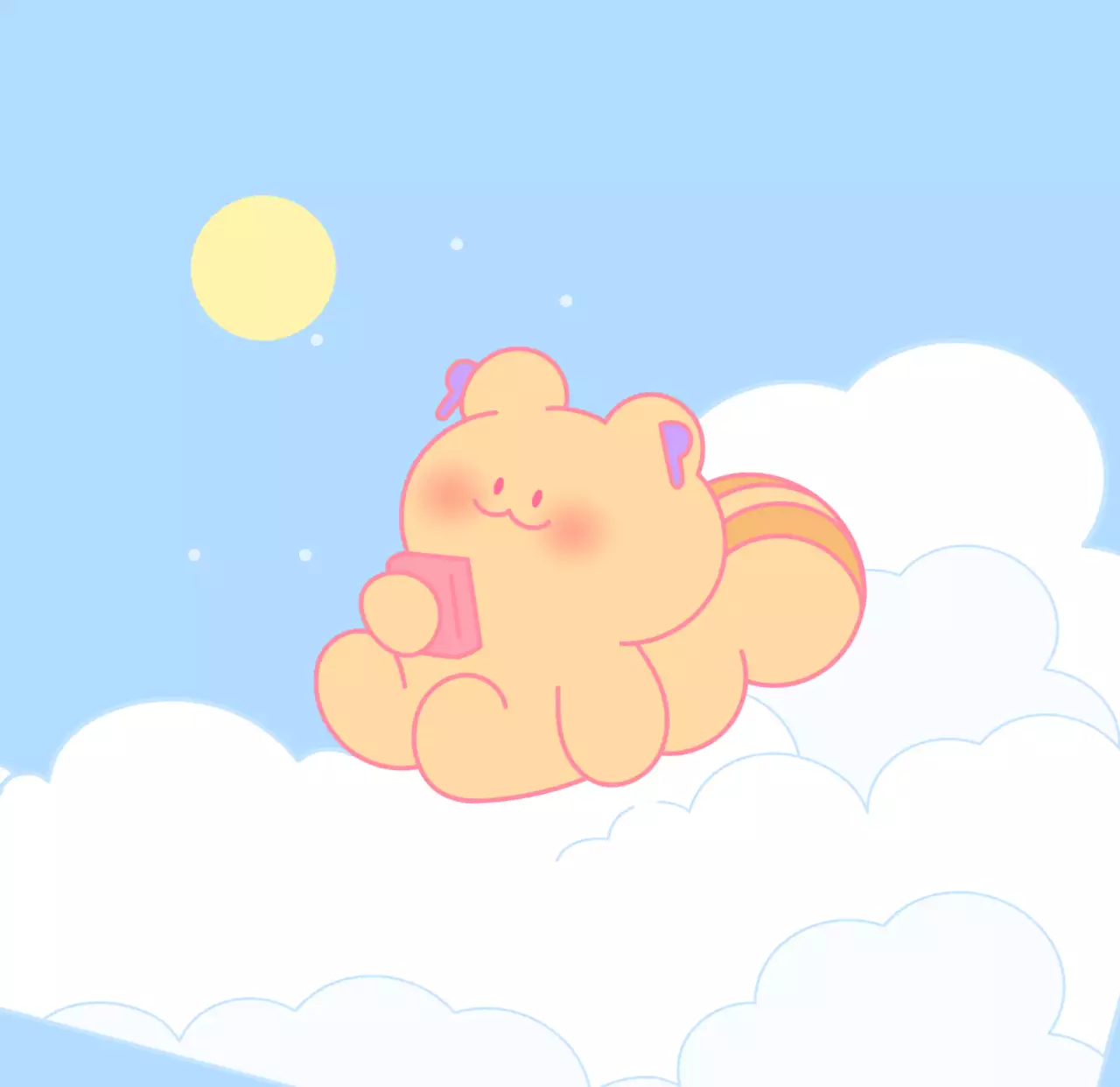 토끼와 다람쥐의 아기자기한 일상 디자인