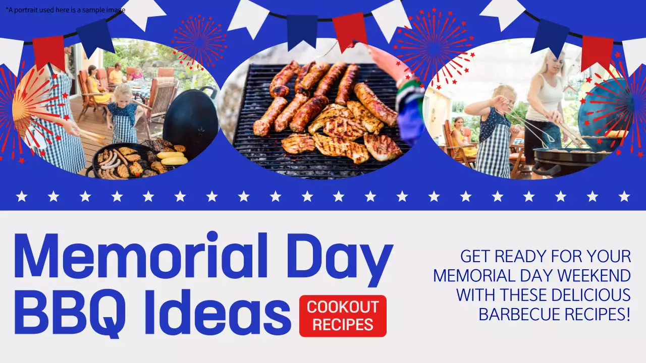 Blue Traditional Bbq Promotion YouTube Thumbnail