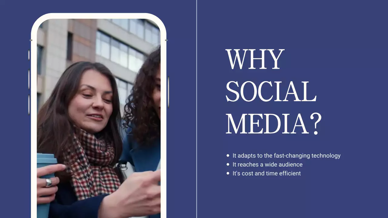 베이지 및 블루 심플 마케팅 보고서 전략