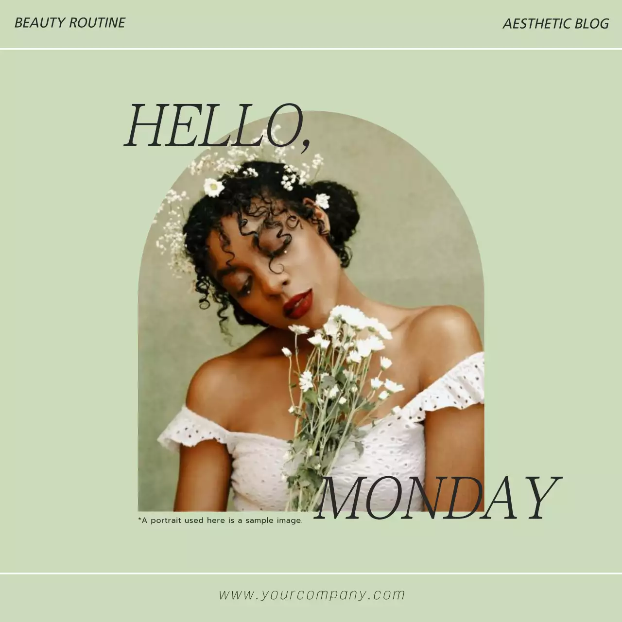 Green Aesthetic Beauty Promotion Social Media Post