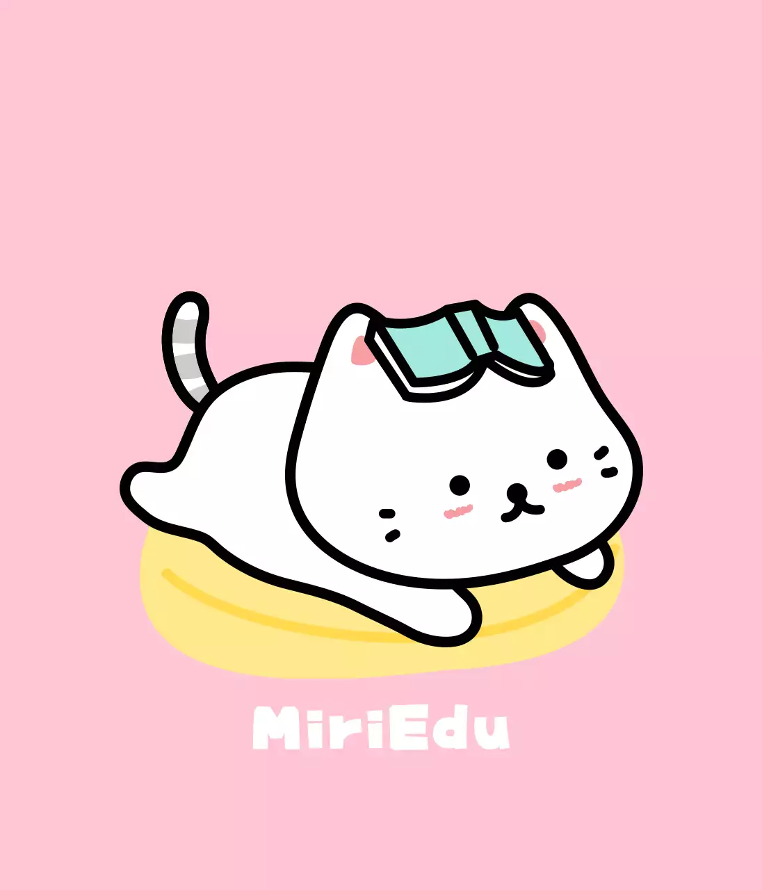 귀여운 일러스트의 교육 학원 홍보용