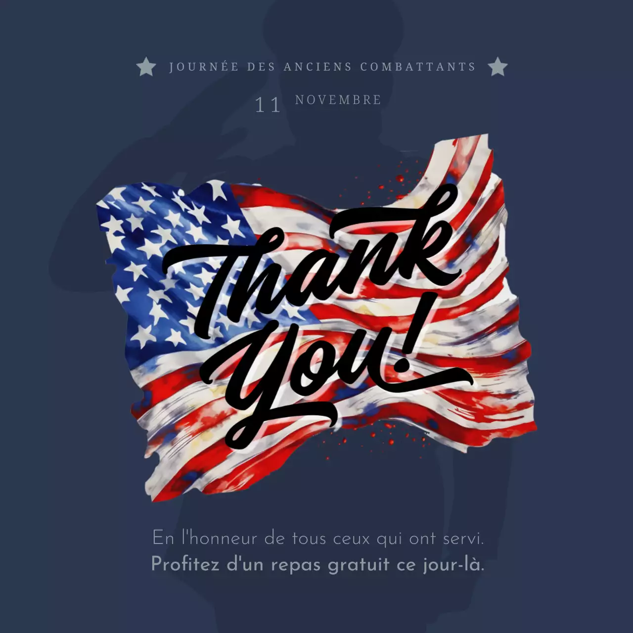 Avis minimal de la marine pour la journée des vétérans