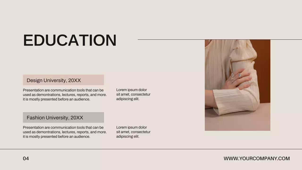 Beige Modern Portfolio Advertisement Presentation