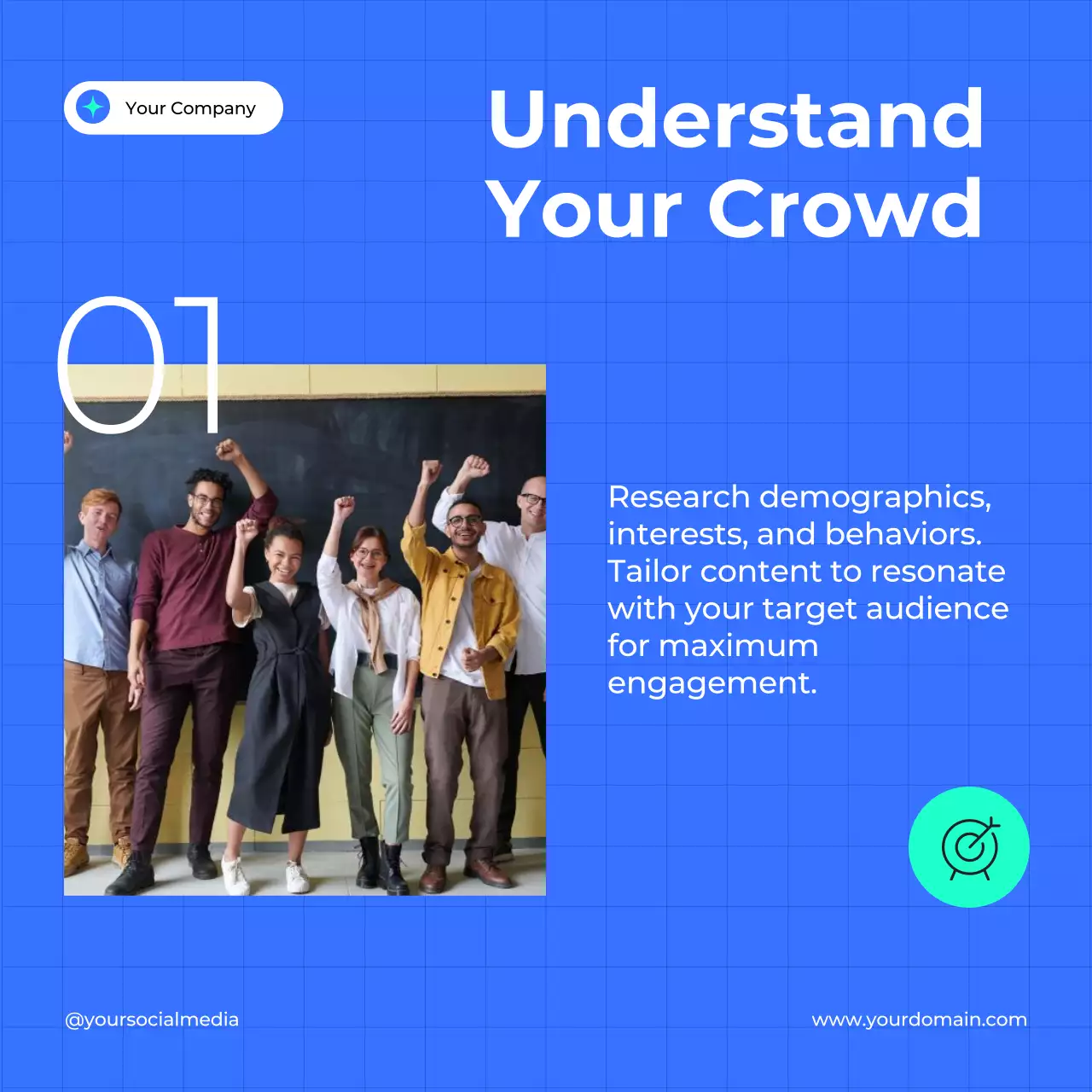 Blue Modern Marketing Guide Social Media Post