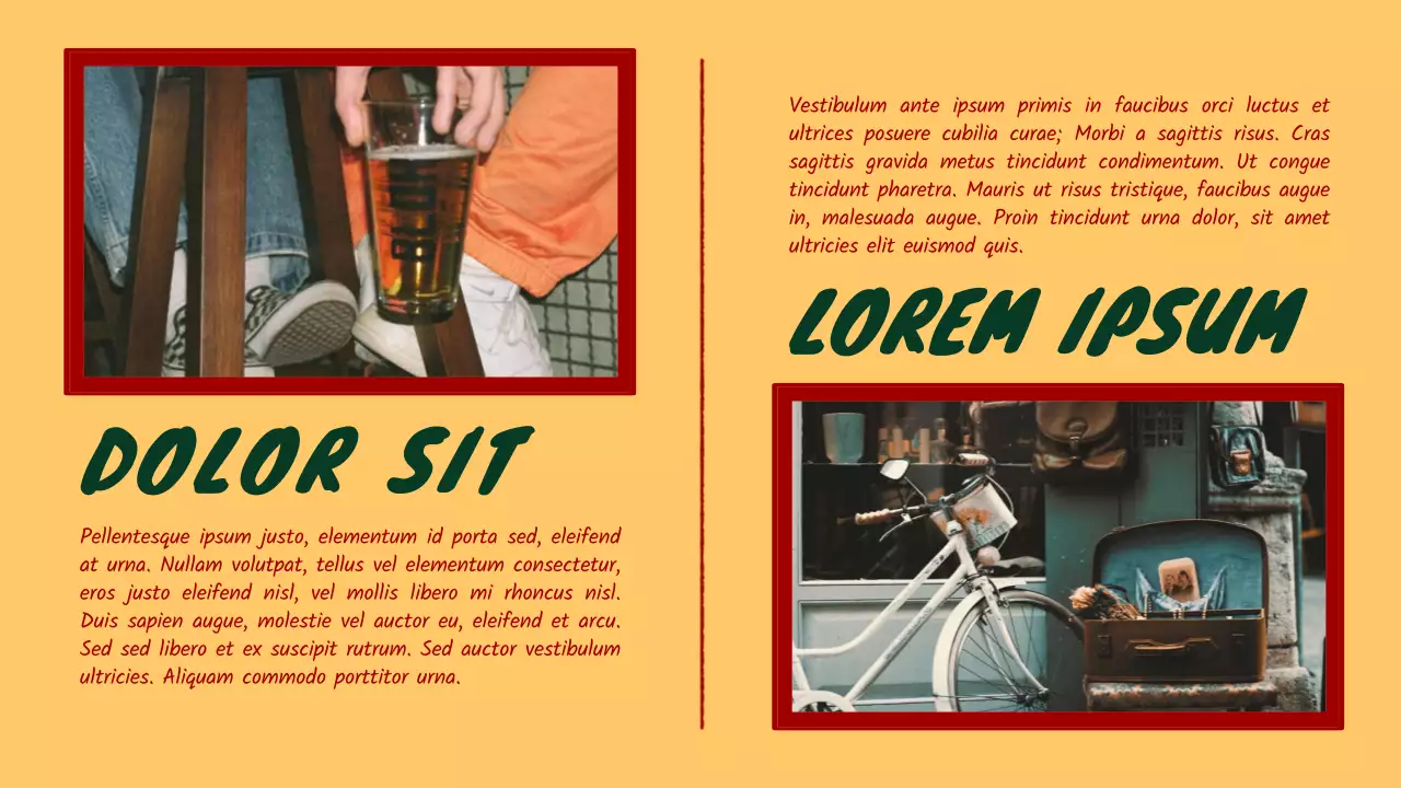 Bahan Belajar Scrapbook Retro Hijau dan Merah