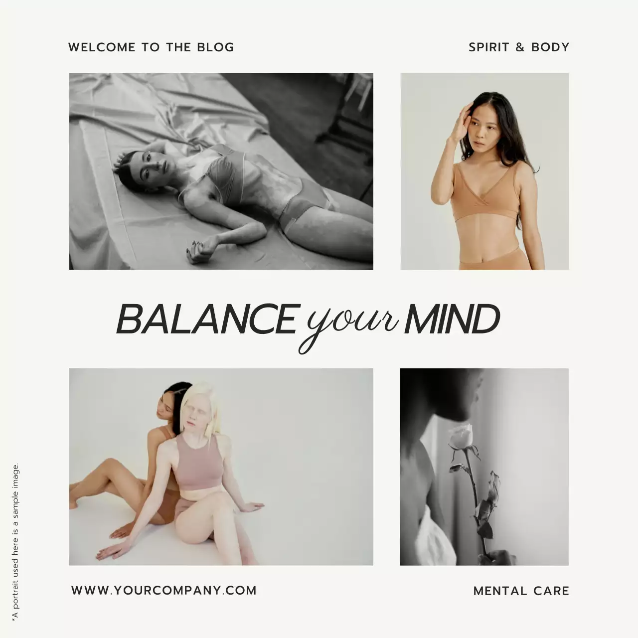 Beige Minimal Wellness Promotion Social Media Post
