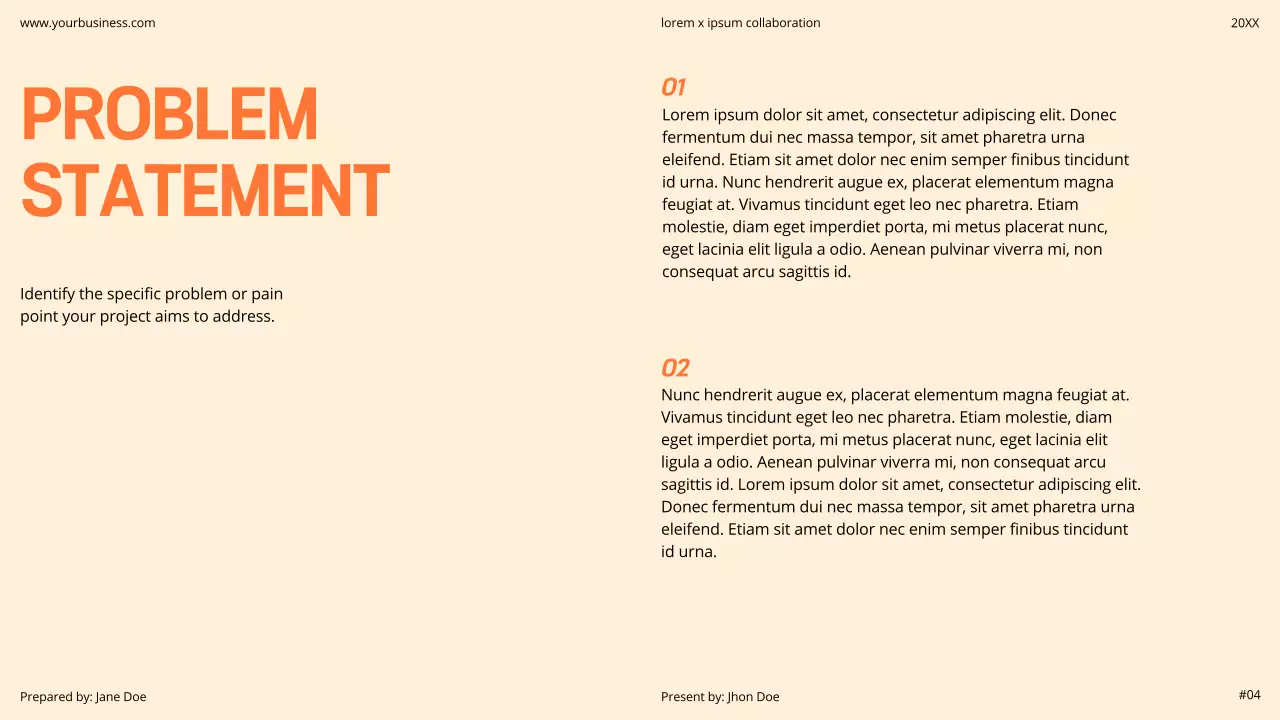 Orange Modern Business Pitch Presentation