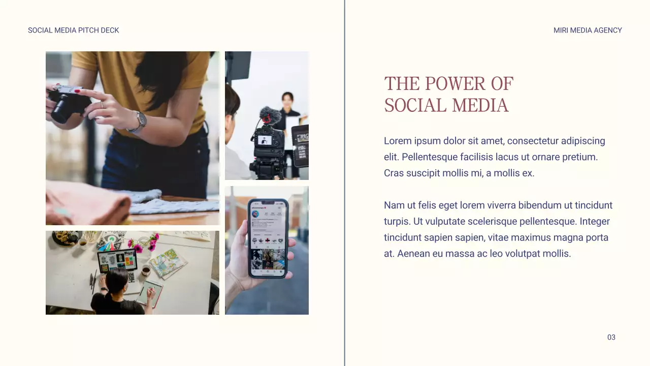 베이지 및 블루 심플 마케팅 보고서 전략