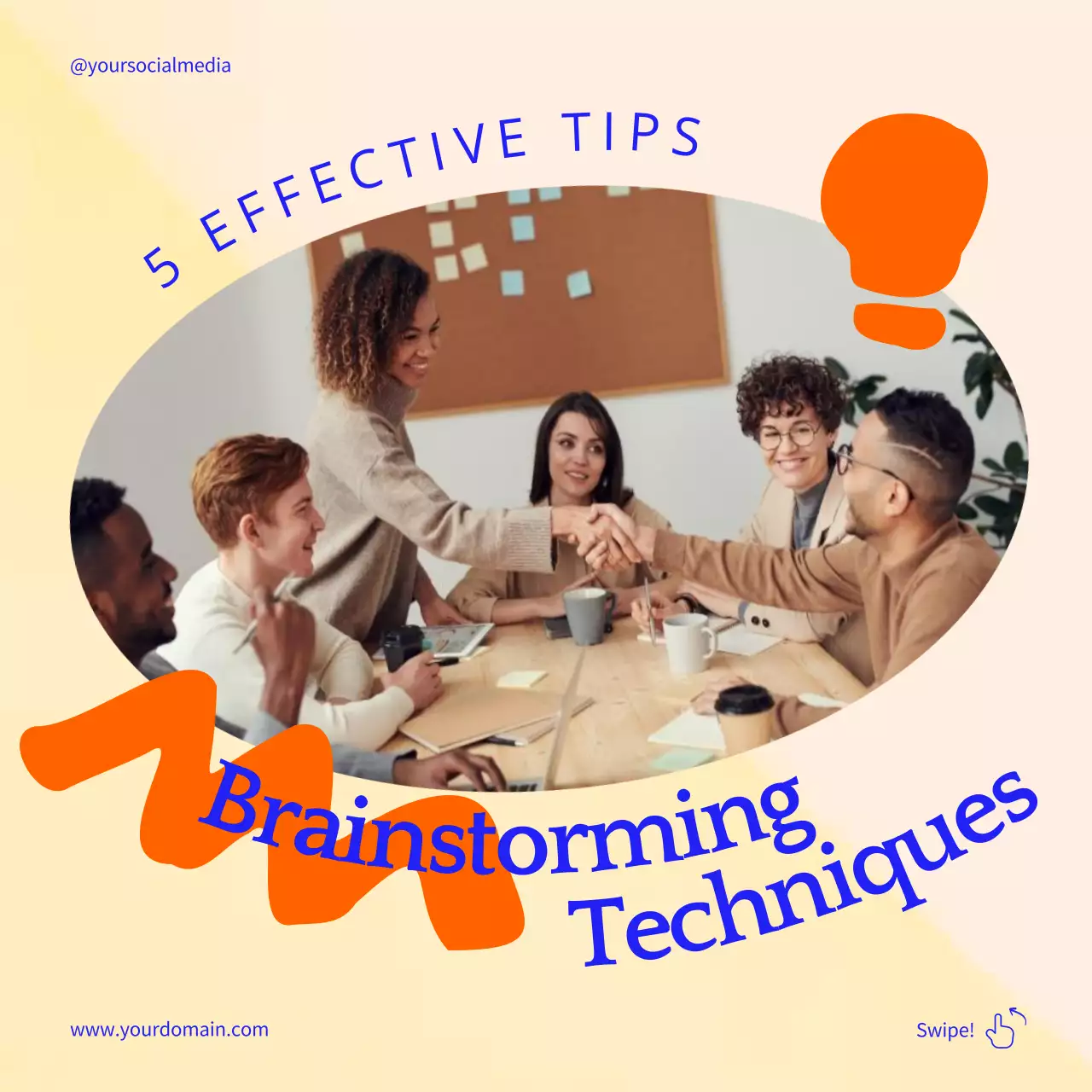 Beige Modern Brainstorming Guide Social Media Post