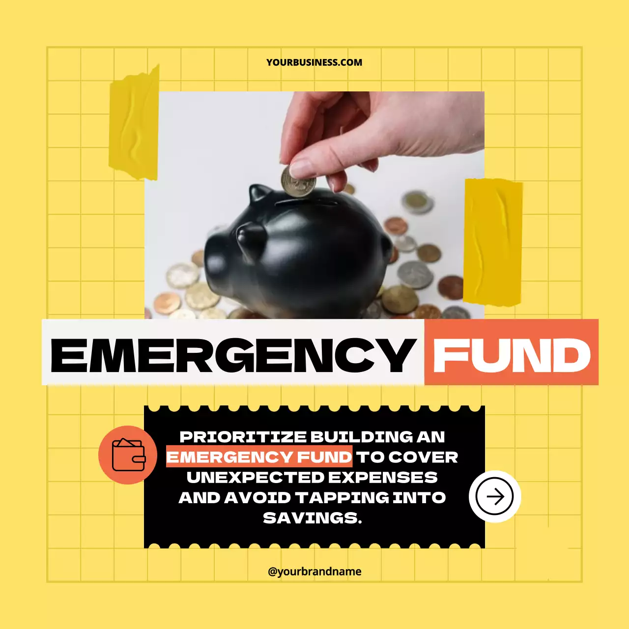 Yellow Bold Finance Promotion Social Media Post