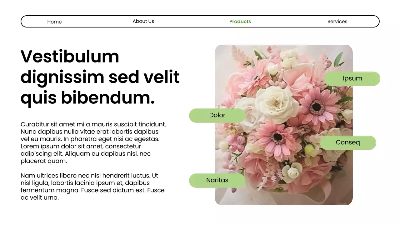 Green Modern Flower Promotion Presentation