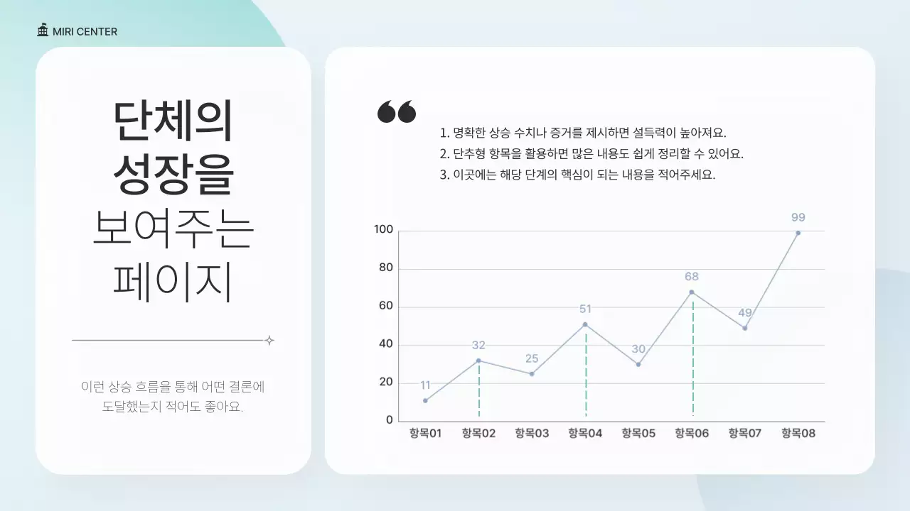 초록색과 파랑의 심플한 NGO단체 발표자료