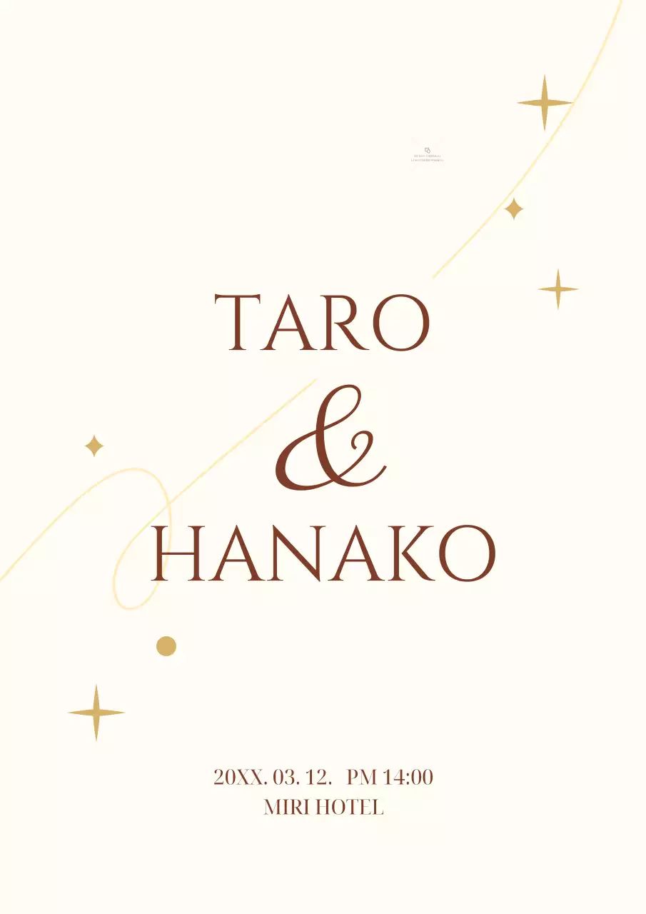 アイボリー 上品 結婚式 招待状 ポスター